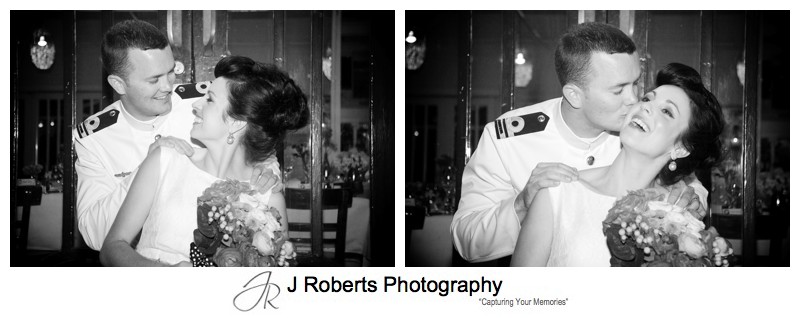 B&W portraits of a bridal couple - sydney wedding photographer 